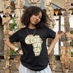 T-shirt WE LOVE AFRICA noir